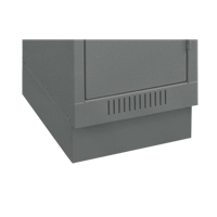 Clean Line Economy Lockers Recessed Base, 3 Banks, 4" H x 36" W x 18" D, Steel O-Max