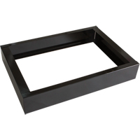 Base encastr&eacute;e pour casiers robustes enti&egrave;rement soud&eacute;e Concorde, 2 Blocs, 4" lo x 24" la x 17" p, Noir, Acier O-Max