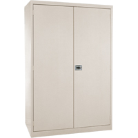 Armoires de rangement Hi-Boy profondes, Acier, 4 Tablettes, 72" h x 36" la x 24" P, Beige O-Max
