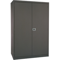 Armoires de rangement Hi-Boy profondes, Acier, 4 Tablettes, 72" h x 36" la x 24" P, Charbon O-Max