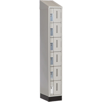 Casiers robustes Concorde, 6 niveaux, 12" x 18" x 82", Acier, Gris, Soud&eacute; (assembl&eacute;) O-Max