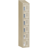 Casiers robustes Concorde, 6 niveaux, 12" x 18" x 78", Acier, Beige, Soud&eacute; (assembl&eacute;) O-Max