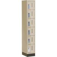 Casiers robustes Concorde, 6 niveaux, 12" x 18" x 76", Acier, Beige, Soud&eacute; (assembl&eacute;) O-Max
