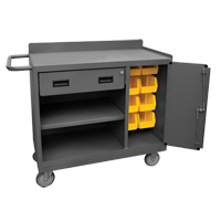 Mobile Workbench Cabinet, Steel Surface O-Max