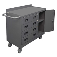 Mobile Workbench Cabinet, Steel Surface O-Max