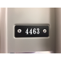 Plaque num&eacute;rot&eacute;e pour casier O-Max