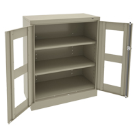 Armoire &agrave; hauteur de comptoir C-Thru, Acier, 2 Tablettes, 42" h x 36" la x 18" p O-Max