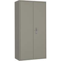 Armoire garde-robe, Acier, 36" la x 18" p x 72" h, Gris O-Max