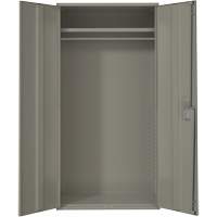 Armoire garde-robe, Acier, 36" la x 18" p x 72" h, Gris O-Max