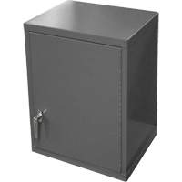 Armoire murale, 27" h x 13-11/16" la x 18" p, 2 tablettes, Acier, Gris O-Max