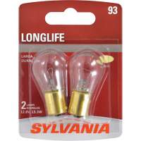 93 Long Life Mini Automotive Bulb, Incandescent, 13.3 W O-Max