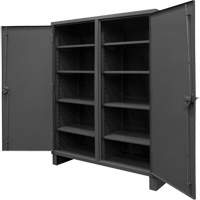Armoire tr&egrave;s robuste, Acier, 8 Tablettes, 78" h x 72" la x 24" P, Gris O-Max
