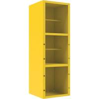 Armoire pour le contr&ocirc;le des d&eacute;versements, 1 Tablettes, 72" h x 24" la x 24" p, Acier, Jaune O-Max