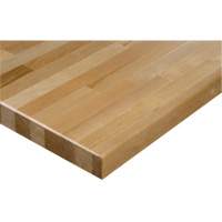 Hardwood Workbench Top, 48" W x 30" D, Square Edge, 1-1/4" Thick O-Max
