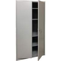 Armoire de rangement, Acier, 4 Tablettes, 78" h x 36" la x 24" P, Gris O-Max