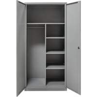 Armoire de rangement combin&eacute;e, 36" la x 18" p x 72" h, Gris O-Max