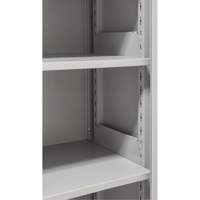 Hi-Boy Storage Cabinet, Steel, 4 Shelves, 72" H x 36" W x 18" D, Grey O-Max