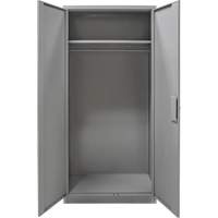 Armoire garde-robe, Acier, 36" la x 18" p x 72" h, Gris O-Max