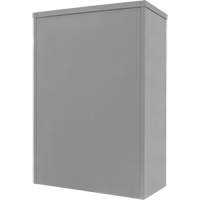 Counter-High Storage Cabinet, Steel, 2 Shelves, 42" H x 30" W x 15" D, Grey O-Max