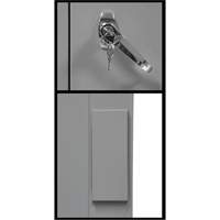 Counter-High Storage Cabinet, Steel, 2 Shelves, 42" H x 30" W x 15" D, Grey O-Max