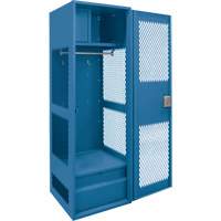 Casier pour &eacute;quipement avec porte, Acier, 24" la x 24" p x 72" h, Bleu fonc&eacute; O-Max