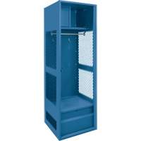 Casier pour &eacute;quipement, Acier, 24" la x 24" p x 72" h, Bleu fonc&eacute; O-Max