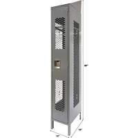 Casiers ventil&eacute;s, 12" x 18" x 88", Acier, Gris, D&eacute;mont&eacute;, Perfor&eacute; O-Max