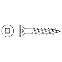 Flat Head Wood Screws , #6 x 3/8" L, Zinc Plated O-Max