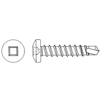 Self Drill Pan Head Screws, #8 x 1" L, Zinc Plated O-Max