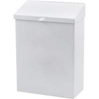 R&eacute;cipient en m&eacute;tal pour les produits menstruels Health Gards O-Max