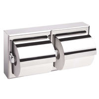 Two-Roll Toilet Paper Dispenser with Hoods, Multiple Roll Capacity O-Max