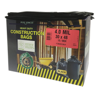 Sacs pour d&eacute;chets pour entrepreneurs, Fort, 30" la x 48" lo, 4 mils, Noir, Capacit&eacute; 124,91 L (33 gal.) O-Max