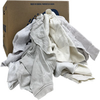 Chiffons de nettoyage, Molleton, Blanc, 20 lb O-Max