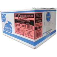 Industrial Garbage Bags, X-Strong, 36" W x 26" L, 1.17 mils, Black O-Max