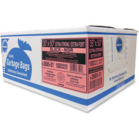 Industrial Garbage Bags, X-Strong, 50" W x 35" L, 1.17 mils, Black O-Max