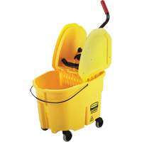 Ensemble de seau pour vadrouille et essoreuse WaveBrake, Pression vers le bas, 8,75 gal. US (35 pintes), Jaune O-Max