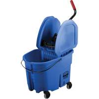 Ensemble de seau pour vadrouille et essoreuse WaveBrake, Pression vers le bas, 8,75 gal. US (35 pintes), Bleu O-Max