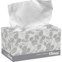 Essuie-mains Kleenex dans une boîte POP-UP*, 1 pli, 10-1/2" lo x 9" la, 120 /pqt O-Max