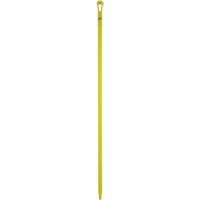 Ultra Hygiene Handle, Broom/Scraper/Squeegee, Yellow, Ergonomic, 59" L O-Max