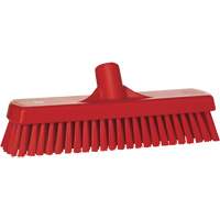 Brosse &agrave; r&eacute;curer pour planchers et murs, Crins Ferme, 12", Polyester, Rouge O-Max