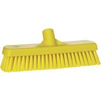 Deck & Wall Scrub Brush, Stiff Bristles, 12", Polyester, Yellow O-Max