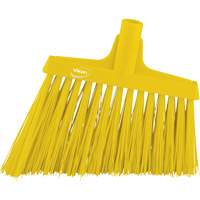 Angle Broom Head, X-Coarse Bristles, 12", Polyester, Yellow O-Max