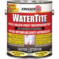 Peinture &agrave; l'&eacute;preuve de l'eau Watertite Mold & Mildew-Proof, Blanc, Satin&eacute;, 3,78 L, Gallon O-Max