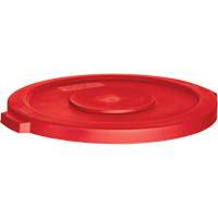 Waste Container Lid, Flat Lid, Plastic, Fits Container Size: 24" Dia. O-Max