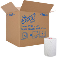 Serviettes Slimroll* de Scott en rouleau dur, 1 pli, Standard, 580' lo O-Max