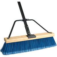 Ryno Push Broom with Braced Handle, 36", Fine, PVC Bristles O-Max