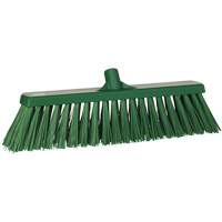 Heavy-Duty Push Broom, Stiff Bristles, 20", Polyester, Green O-Max