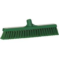 Fine Particle Push Broom, Fine/Split Bristles, 16-1/4", Polypropylene, Green O-Max