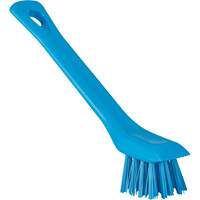 Brosse avec rebord grattoir, Soies Ferme, Longueur de 6", Bleu O-Max