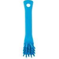 Brosse avec rebord grattoir, Soies Ferme, Longueur de 6", Bleu O-Max